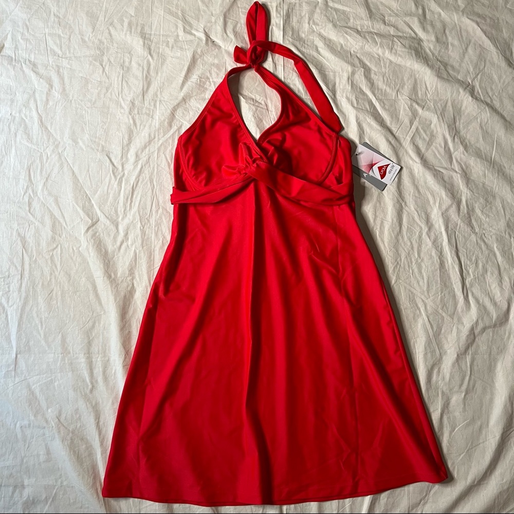 NWT Athleta Tara Halter Swim Dress Size 38 B/C